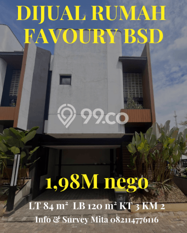 Dijual Rumah 3 Kamar Lokasi Ideal Bagus dan Strategis di BSD Dijual Rumah 3 Kamar Lokasi Ideal Bagus dan Strategis di BSD