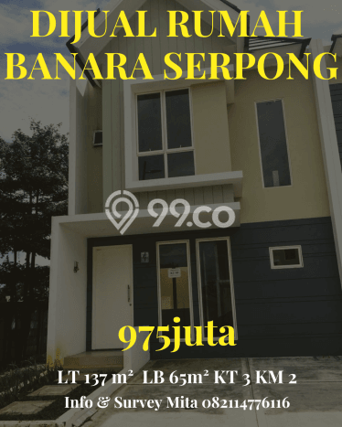 Rumah Modern Cantik 3 Kamar Siap Huni di Setu Rumah Modern Cantik 3 Kamar Siap Huni di Setu