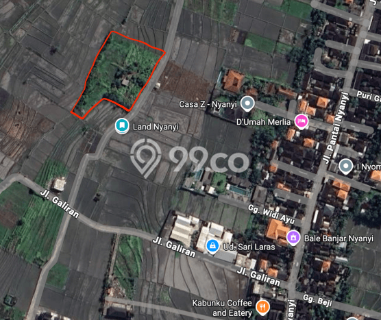 Kavling Tanah untuk Dijual di Nyanyi, Badung, Luas 3590m2 Kavling Tanah untuk Dijual di Nyanyi, Badung, Luas 3590m2