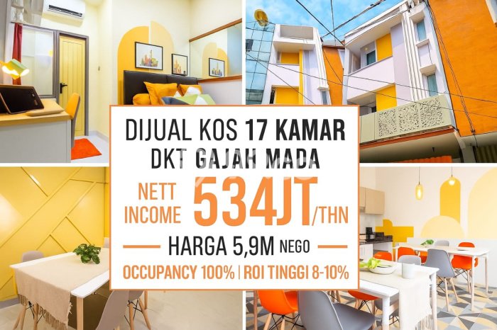 Rumah Kost Dijual di Petojo Jakarta Pusat Luas 280m2 Rumah Kost Dijual di Petojo Jakarta Pusat Luas 280m2