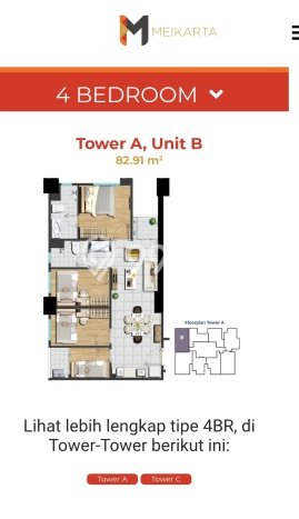 Apartemen Mewah Kawasan , 3 KT, Luas 84m2m², Dekat ke Bekasi, Bekasi, Fasilitas Premium Apartemen Mewah Kawasan , 3 KT, Luas 84m2m², Dekat ke Bekasi, Bekasi, Fasilitas Premium