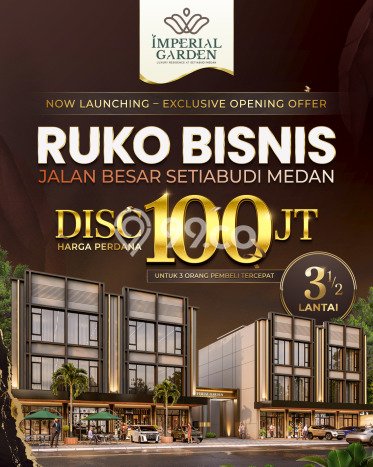 FOR SALE! Ruko di Medan Selayang Medan, LT 60m2, LB 191m2 FOR SALE! Ruko di Medan Selayang Medan, LT 60m2, LB 191m2