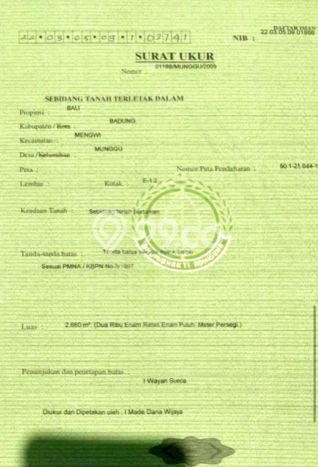 Tanah Dijual di Badung Seluas 2600m2 Strategis Tanah Dijual di Badung Seluas 2600m2 Strategis