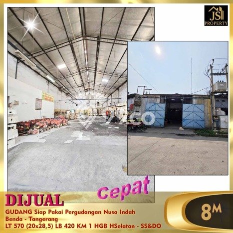 Gudang Dijual di Benda Tangerang dengan LB 420m2 Gudang Dijual di Benda Tangerang dengan LB 420m2