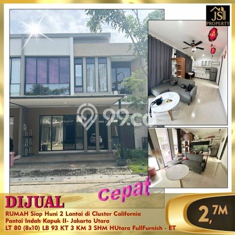 Rumah Minimalis 3 Kamar LT 80m2 di Pantai Indah Kapuk 2 Rumah Minimalis 3 Kamar LT 80m2 di Pantai Indah Kapuk 2