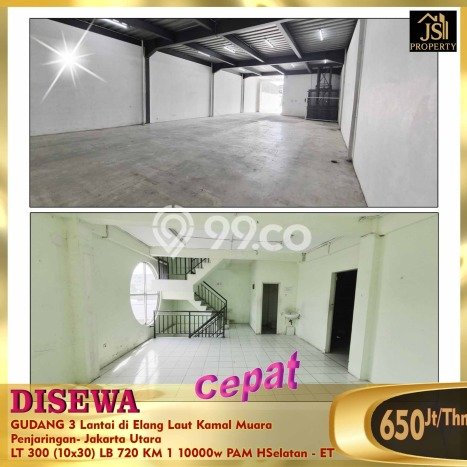 Gudang bagus disewakan di Penjaringan Jakarta Utara dengan LB 720m2 harga sewa terbaik Gudang bagus disewakan di Penjaringan Jakarta Utara dengan LB 720m2 harga sewa terbaik