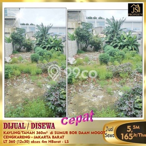 Kavling Tanah untuk Dijual di Daan Mogot, Jakarta Barat, Luas 360m2 Kavling Tanah untuk Dijual di Daan Mogot, Jakarta Barat, Luas 360m2