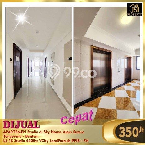 Siap Huni Apartemen 0 KT 1 KM di Alam Sutera Luas 18m2 Siap Huni Apartemen 0 KT 1 KM di Alam Sutera Luas 18m2