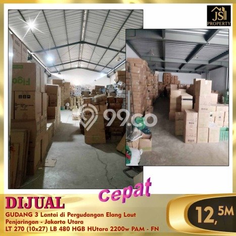 Gudang Dijual Lokasi Emas di Penjaringan Luas 480m2 Gudang Dijual Lokasi Emas di Penjaringan Luas 480m2