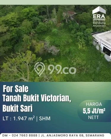 Dijual Tanah Lokasi Bukit Sari, Semarang Seluas 1947m2 Dijual Tanah Lokasi Bukit Sari, Semarang Seluas 1947m2