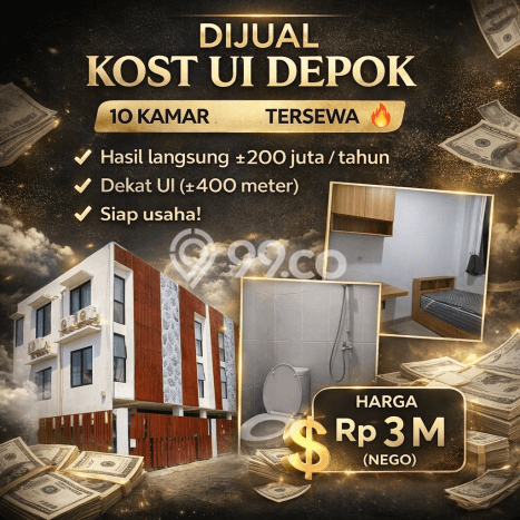 Unit Kost Dijual di Kawasan Beji Depok dengan 10 KT Unit Kost Dijual di Kawasan Beji Depok dengan 10 KT