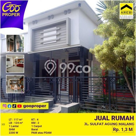 Dijual Rumah Eksklusif 4 KT di Sulfat, Malang Dijual Rumah Eksklusif 4 KT di Sulfat, Malang