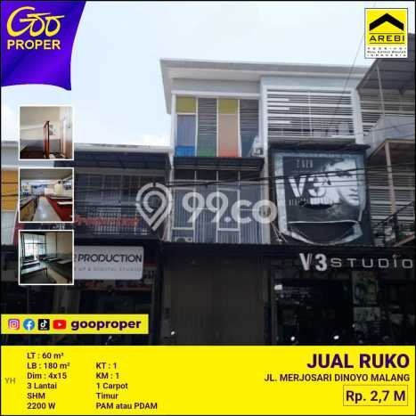 Ruko Dijual di Malang LT 60m2 & LB 180m2 Lokasi Terbaik! Ruko Dijual di Malang LT 60m2 & LB 180m2 Lokasi Terbaik!