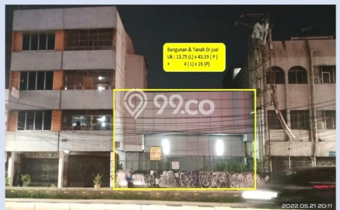 Dijual Tanah di Jakarta Pusat, Luas 700m2 - Dijual Tanah di Jakarta Pusat, Luas 700m2 -
