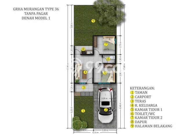 Rumah Minimalis LB/LT 36m2/112m2 Dijual di Sleman, Yogyakarta Rumah Minimalis LB/LT 36m2/112m2 Dijual di Sleman, Yogyakarta