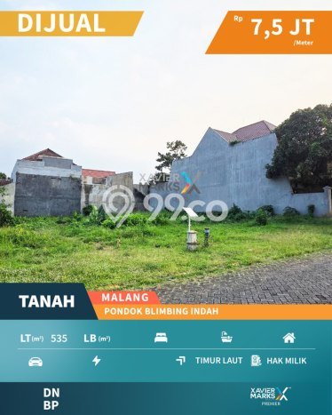 Dijual Tanah 535m2 di Araya, Malang Dijual Tanah 535m2 di Araya, Malang