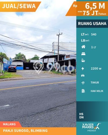 Tanah untuk Dijual di Blimbing Malang Luas 540m2 Tanah untuk Dijual di Blimbing Malang Luas 540m2