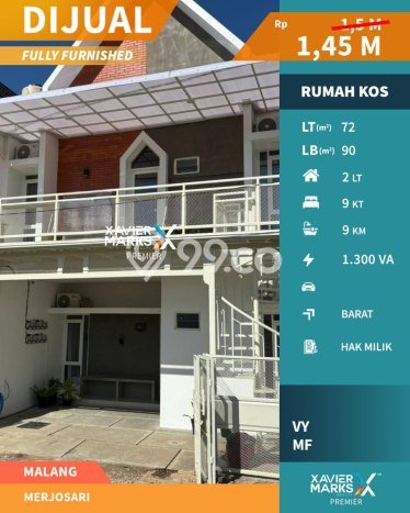 Unit Kost Dijual di Malang Spesifikasi 9 Kamar Tidur dan Kawasan Ramai Unit Kost Dijual di Malang Spesifikasi 9 Kamar Tidur dan Kawasan Ramai