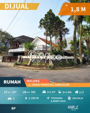 Dijual Rumah Eksklusif 3 KT di Sawojajar, Malang Dijual Rumah Eksklusif 3 KT di Sawojajar, Malang