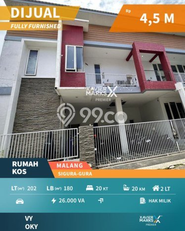 Kos-kosan Dijual di Malang Kota Malang Luas 180m2 Kos-kosan Dijual di Malang Kota Malang Luas 180m2