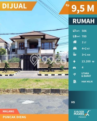 For Sale! Premium House LT 506m2 Desain Modern di Dieng Tidar For Sale! Premium House LT 506m2 Desain Modern di Dieng Tidar