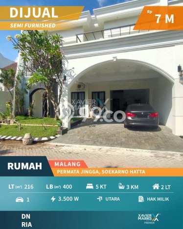 Jual Rumah Mewah Megah Dengan View Cantik di Soekarno Hatta, Malang Jual Rumah Mewah Megah Dengan View Cantik di Soekarno Hatta, Malang