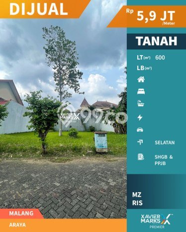 Untuk Dijual Tanah di Malang, Luas 600m2 - Untuk Dijual Tanah di Malang, Luas 600m2 -