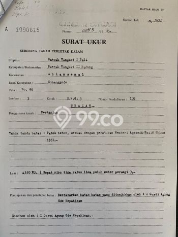Tanah Kavling Dijual di Sibang Gede, Badung dengan Luas Tanah 4300m2 Tanah Kavling Dijual di Sibang Gede, Badung dengan Luas Tanah 4300m2