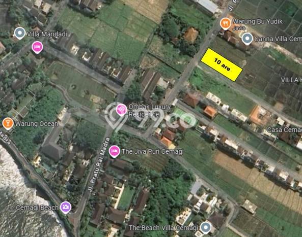 Untuk Dijual Tanah 1000m2 di canggu, Badung Untuk Dijual Tanah 1000m2 di canggu, Badung