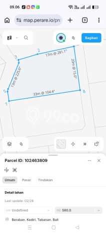 Tanah untuk Dijual Lokasi Tabanan, Tabanan Luas 560m2 SHM Tanah untuk Dijual Lokasi Tabanan, Tabanan Luas 560m2 SHM