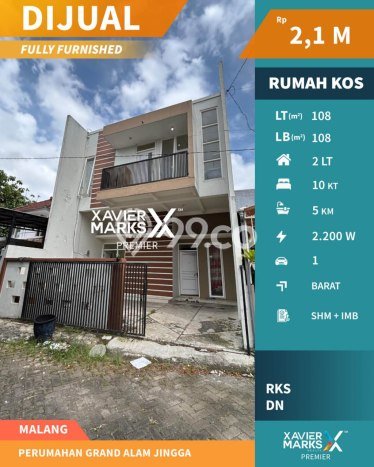 Unit Kost Dijual di Lowokwaru dengan 10 Kamar Tidur & Luas Bangunan 180m2 Unit Kost Dijual di Lowokwaru dengan 10 Kamar Tidur & Luas Bangunan 180m2