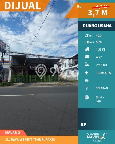 Komersial Dijual di Pakis LT 420m2, LB 520m2 Solusi Investasi Cerdas Komersial Dijual di Pakis LT 420m2, LB 520m2 Solusi Investasi Cerdas