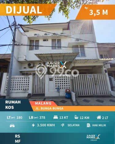 Unit Kost Dijual di Kawasan Lowokwaru Malang dengan 13 KT Unit Kost Dijual di Kawasan Lowokwaru Malang dengan 13 KT