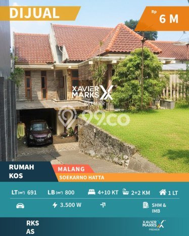 FOR SALE Kost 13 Kamar, 13 Kamar Mandi di Lowokwaru, Malang, Luas 800m2 FOR SALE Kost 13 Kamar, 13 Kamar Mandi di Lowokwaru, Malang, Luas 800m2