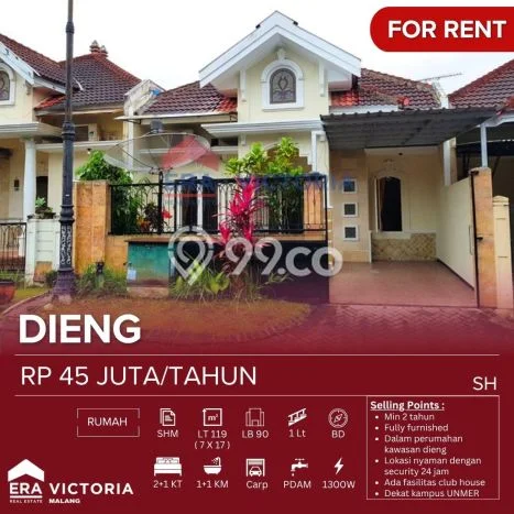 Lokasi terbaik! Rumah siap huni dikontrakkan di Sukun LB 90m2 Lokasi terbaik! Rumah siap huni dikontrakkan di Sukun LB 90m2