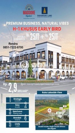 Paling Diincar! Ruko Dijual di Gading Serpong Harga Kompetitif Paling Diincar! Ruko Dijual di Gading Serpong Harga Kompetitif