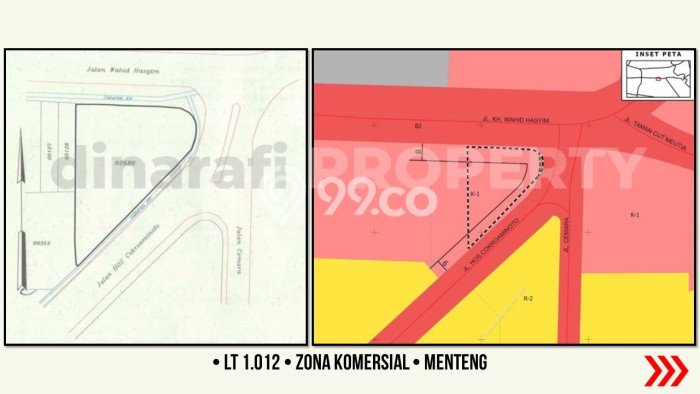 Tanah Dijual Lokasi Menteng, Jakarta Pusat dengan Luas Tanah 1012m2 dan Status - Tanah Dijual Lokasi Menteng, Jakarta Pusat dengan Luas Tanah 1012m2 dan Status -