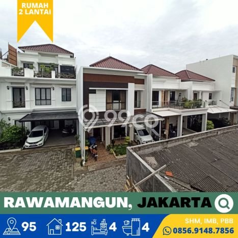 Rumah Area Nyaman kawasan , Jakarta Timur, Luas 95m2m² LB 125m2m² Rumah Area Nyaman kawasan , Jakarta Timur, Luas 95m2m² LB 125m2m²