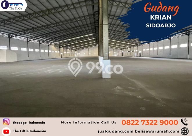 Unit Gudang Paling Strategis di Krian Sidoarjo dengan LB 4896m2 Unit Gudang Paling Strategis di Krian Sidoarjo dengan LB 4896m2