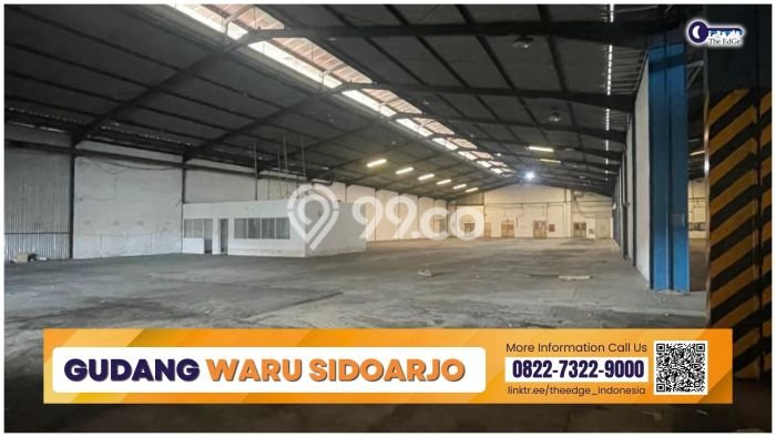 Disewakan Gudang komersial di Waru luas bangunan 2300m2 Disewakan Gudang komersial di Waru luas bangunan 2300m2