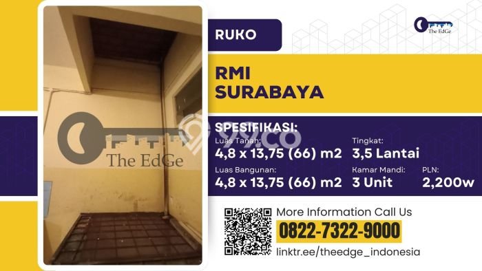 Ruko Bagus LT 66m2 LB 66m2 Dijual di Gubeng Surabaya Ruko Bagus LT 66m2 LB 66m2 Dijual di Gubeng Surabaya