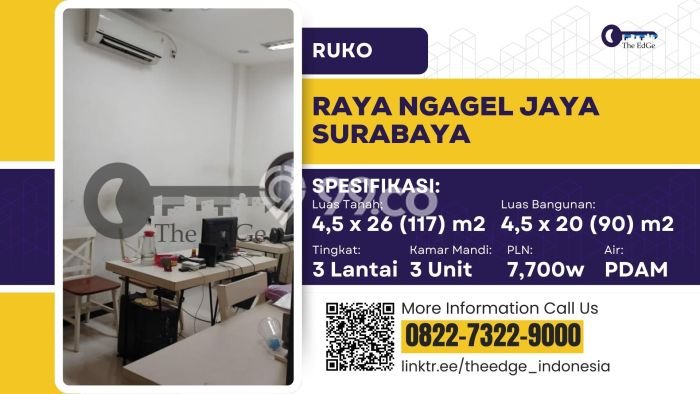 Unit Ruko Dijual di Ngagel Surabaya Luas Bangunan 90m2 Unit Ruko Dijual di Ngagel Surabaya Luas Bangunan 90m2