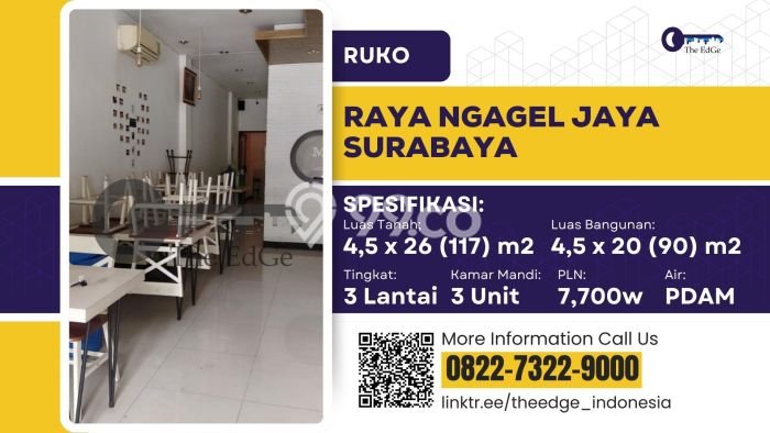Unit Ruko Dijual di Ngagel Surabaya Luas Bangunan 90m2 Unit Ruko Dijual di Ngagel Surabaya Luas Bangunan 90m2