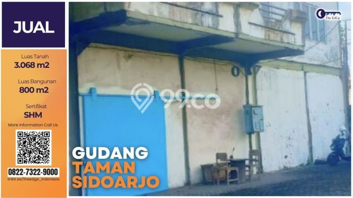 Gudang Dijual Lokasi Emas di Taman Luas 800m2 Gudang Dijual Lokasi Emas di Taman Luas 800m2