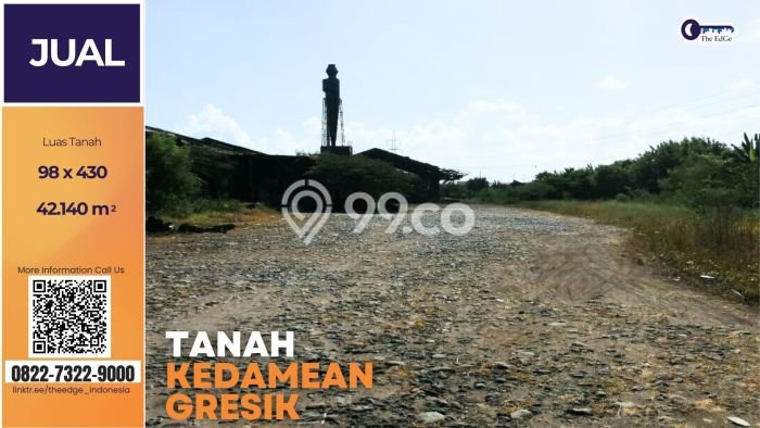 Kavling Tanah Dijual di Kedamean, Gresik, Luas 42140m2 Area Strategis Kavling Tanah Dijual di Kedamean, Gresik, Luas 42140m2 Area Strategis