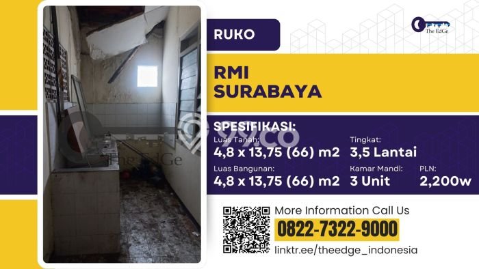 Ruko Bagus LT 66m2 LB 66m2 Dijual di Gubeng Surabaya Ruko Bagus LT 66m2 LB 66m2 Dijual di Gubeng Surabaya