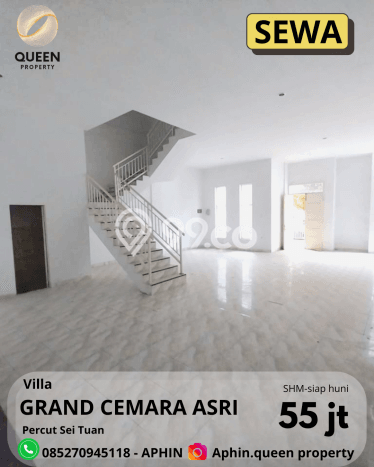 Vila Disewakan di Percut Sei Tuan, Luas 0m2m², Kawasan Asri Vila Disewakan di Percut Sei Tuan, Luas 0m2m², Kawasan Asri