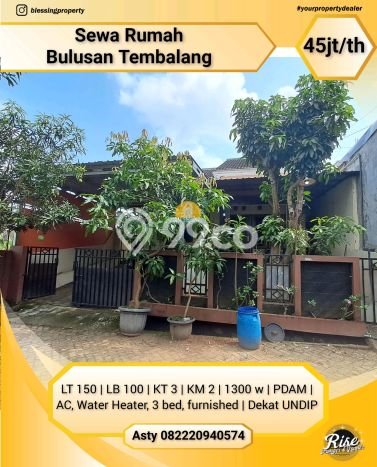Lokasi terbaik! Rumah siap huni dikontrakkan di Tembalang LB 100m2 Lokasi terbaik! Rumah siap huni dikontrakkan di Tembalang LB 100m2