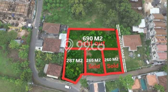 Tanah Dijual di Badung Seluas 287m2 Strategis Tanah Dijual di Badung Seluas 287m2 Strategis