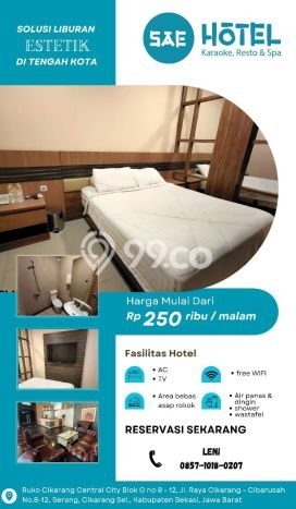 Hotel Premium di Cikarang Selatan, Luas 1500m2m², Jalan Utama, Tingkat Keramaian Tinggi Hotel Premium di Cikarang Selatan, Luas 1500m2m², Jalan Utama, Tingkat Keramaian Tinggi